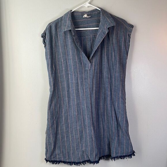 EUC Francesca's Harper Vintage Tunic Tank Top Cover Up L - Picture 1 of 7